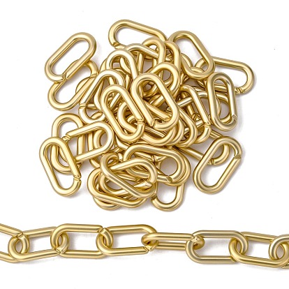 Opaque Spray Painted Acrylic Linking Rings, Quick Link Connectors, for Cable Chains Making, Oval