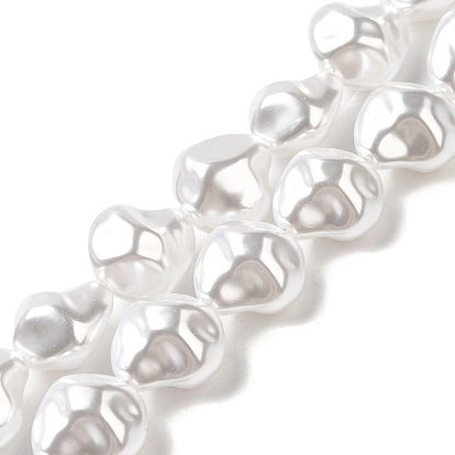 ABS Plastic Imitation Pearl Beads Strands, Polygon