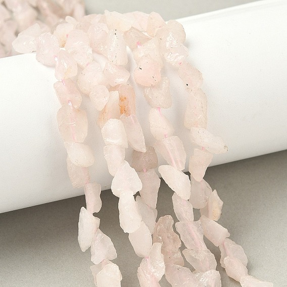 Сырой грубый натуральный розовый кварц бисер прядь, самородки