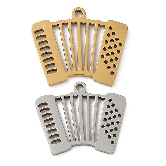 5 шт. 201 подвески из нержавеющей стали, лазерная резка, Органный шарм