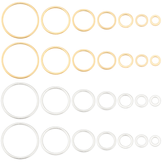 28шт 14 латунные соединительные кольца, долговечный, круглые кольца