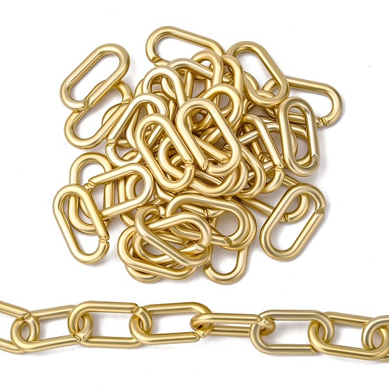 Opaque Spray Painted Acrylic Linking Rings, Quick Link Connectors, for Cable Chains Making, Oval