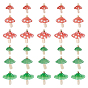 36 шт 6 стили пластиковые подвески, с акриловыми и позолоченными латунными петлями, гриб