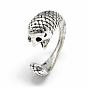 Adjustable Alloy Cuff Finger Rings, Hedgehog, Size 7