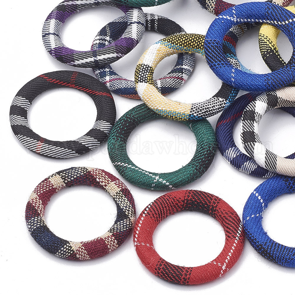 China Factory Cloth Fabric Covered Linking Rings, with Aluminum Bottom