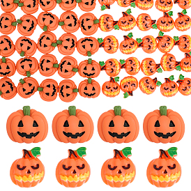 60 шт 2 стили кабошоны из непрозрачной смолы, тыква