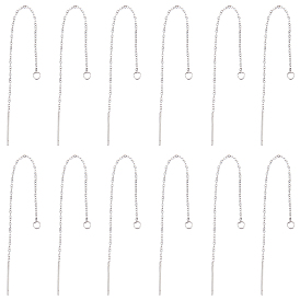 30 пары 304 фурнитура для сережек-гвоздиков из нержавеющей стали, с петлями, ушные резьбы