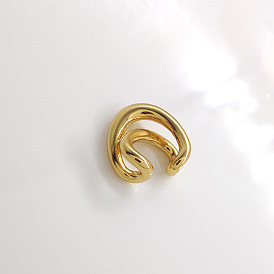 Unique Irregular Metal Ear Clip - Double-layer Metal Wire Ear Bone Clip, Hollowed-out Non-ear Hole Ear Clip Jewelry.