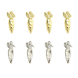 12 шт. 2 цвета латунные подвески, с прыжковых колец, без кадмия и без свинца, долговечный, морковь