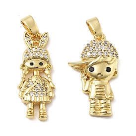 Микро латунных человека проложить Цирконом подвески