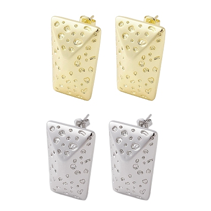 Латунь серьги, трапециевидные