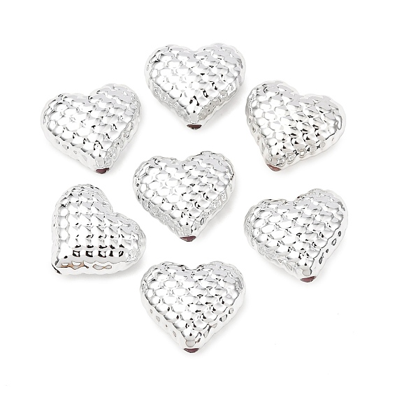 UV Plating Acrylic Beads, Heart