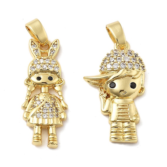 Микро латунных человека проложить Цирконом подвески