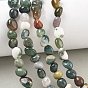 Natural Indian Agate Beads Strands, Nuggets, Tumbled Stone