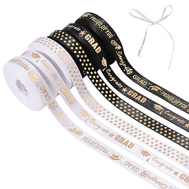 6Rolls 6 Styles Graduation Season Polyester Ribbon, for Gift Packaging
