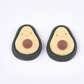 Cabujones decodificados de resina, aguacate