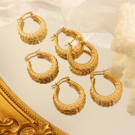 Geometric Earrings for Women - Trendy, Minimalist, Titanium Steel, 18k Gold Plated.
