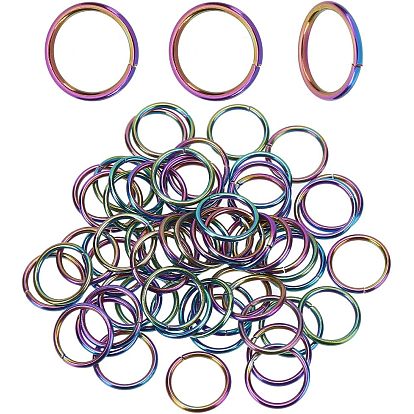 60 шт. ионное покрытие (ip) 304 соединительные кольца из нержавеющей стали, круглые кольца, открытые кольца прыжок