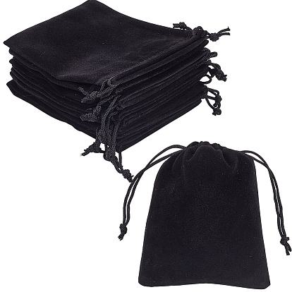 100 piezas de bolsas de terciopelo rectangulares, bolsas de regalo de dulces bolsos de favores de boda de fiesta de navidad