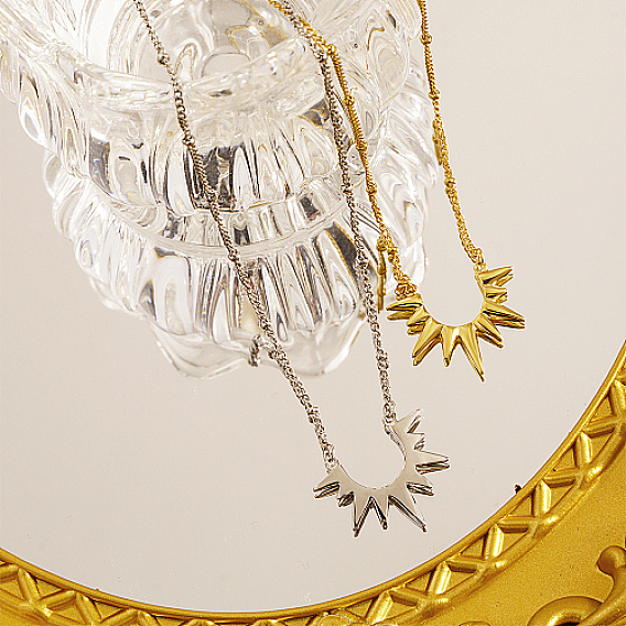 316 ожерелья с подвесками из хирургической нержавеющей стали., солнце