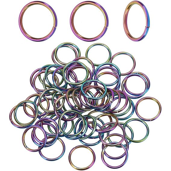 60 шт. ионное покрытие (ip) 304 соединительные кольца из нержавеющей стали, круглые кольца, открытые кольца прыжок