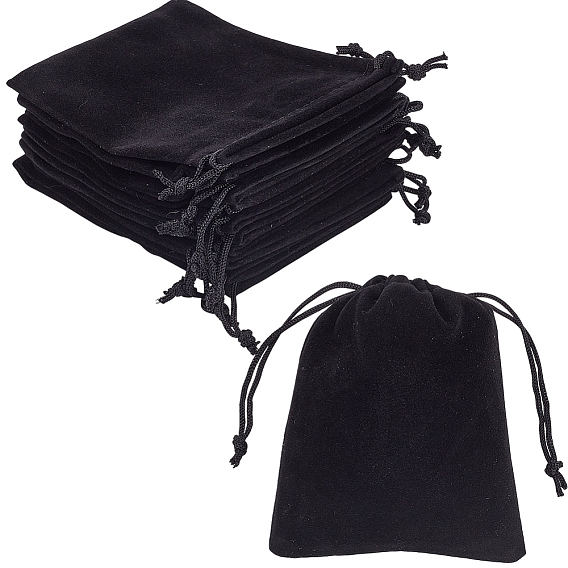 100 pochettes en velours rectangle pcs, bonbons sacs-cadeaux fête de noël faveurs de mariage sacs