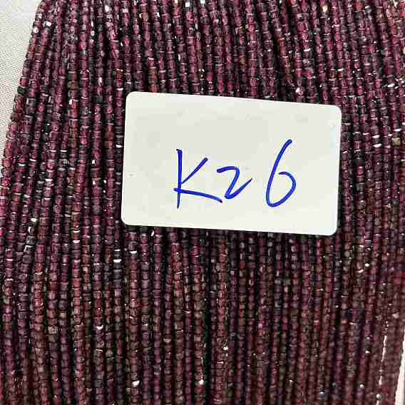 Гранат природный бисер нитей, кубические