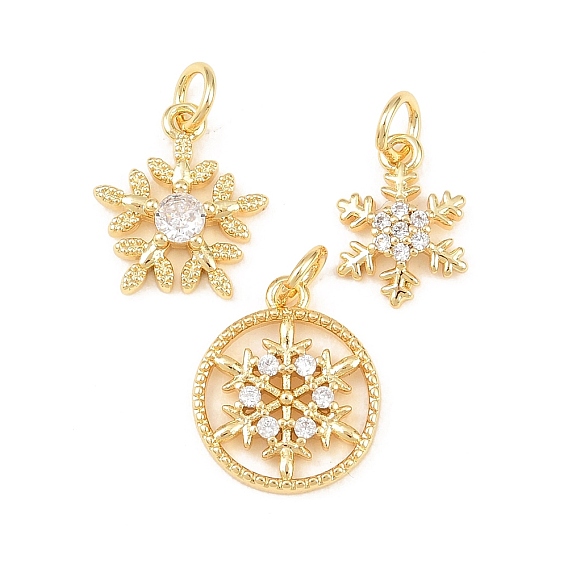 Латунные микро проложить кубического циркония прелести, прелести снежинки, долговечный, стойки покрытие, без свинца и без кадмия, с целью перехода в кольце