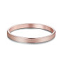 Simple Elegant Stainless Steel Bangle, Frosted, 59mm