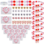 DIY Bracelets Making Kit, Including Acrylic & Plastic Beads, Alloy Enamel Pendants, Elastic Crystal Thread, Paper Greeting Cards, Cellophane Bags