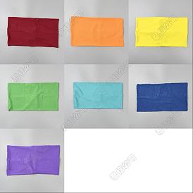 7 piezas 7 colores cubiertas de libros de tela elástica, envolturas elásticas para cuadernos, Rectángulo