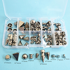 DIY Purse Making Kit, Including Brass Rivets, Alloy Screws, Puncher, Needles & Screwdriver, with Plastic Box