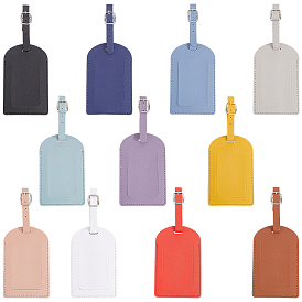 Вырезать полые 11 шт 11 цвета бирка для багажа из искусственной кожи, с застежкой железа, этикетки для путешествий, бирки с именами чемоданов