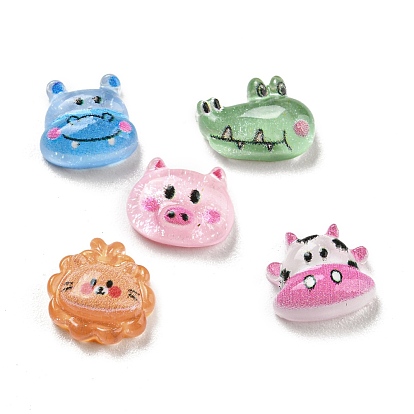 Translucent Resin Cabochons, Animal, Mixed Shapes