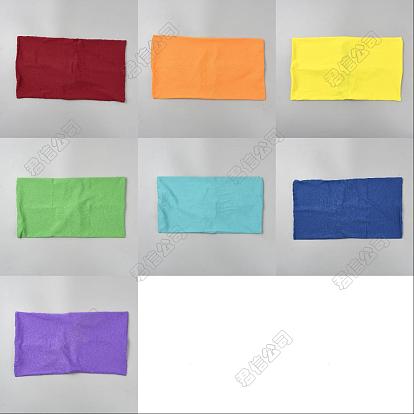 7 piezas 7 colores cubiertas de libros de tela elástica, envolturas elásticas para cuadernos, Rectángulo
