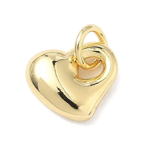Латунные подвески, сердце прелести, долговечный, стойки покрытие, без свинца и без кадмия