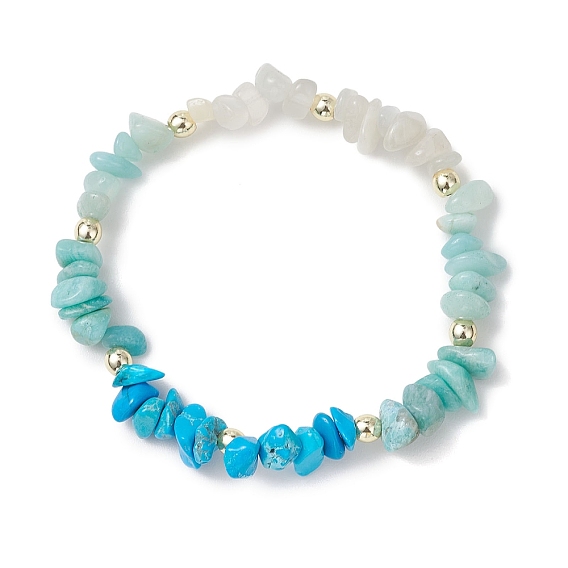 Браслеты из натуральных и синтетических бусин со смешанными драгоценными камнями для женщин