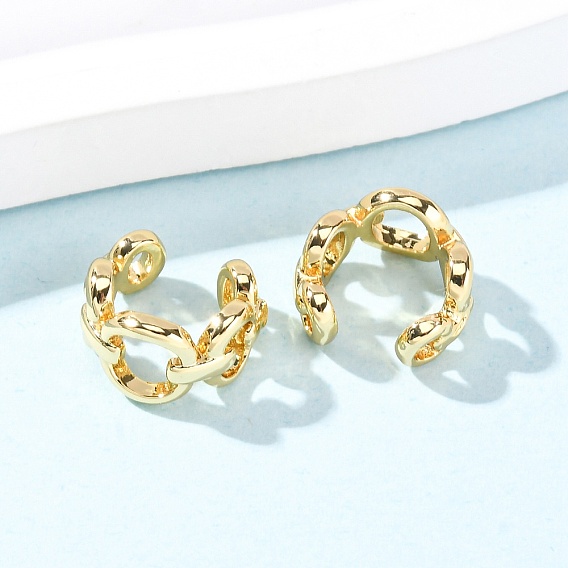 Латунь манжеты серьги, долговечный, установка стойки, без кадмия и без свинца, цепочка-оберег