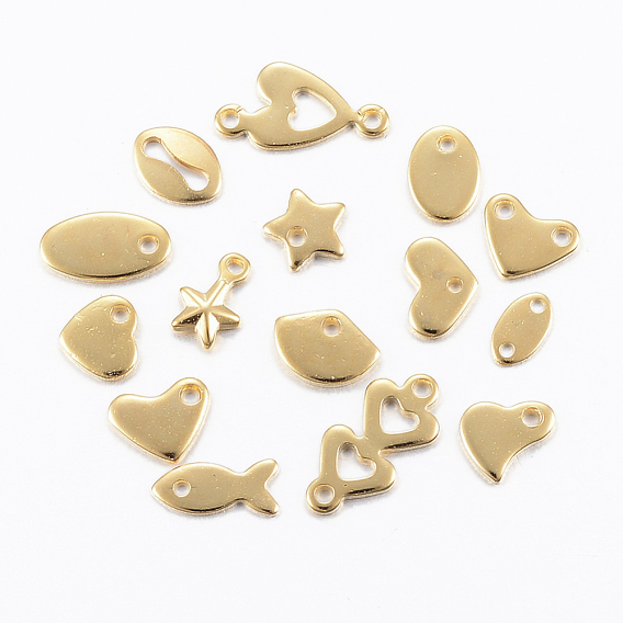 201 Stainless Steel Findings, Mixed Style Charms & Links