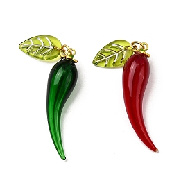 Подвески из латунной эмали и лэмпворк ручной работы, перец