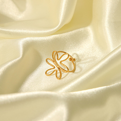 304 открытые манжеты из нержавеющей стали для женщин, цветок