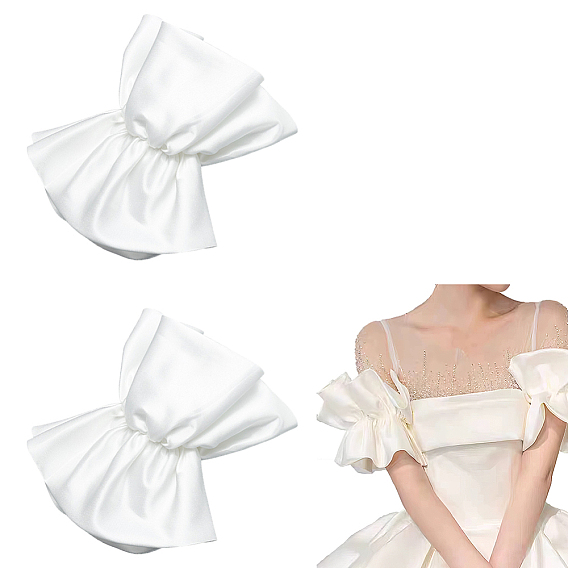 Polyester Detachable Puff Sleeves, for Wedding Bridal Dress Tulle Accessories