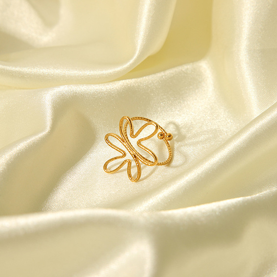 304 открытые манжеты из нержавеющей стали для женщин, цветок