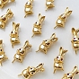 Brass Micro Pave Cubic Zirconia Peg Bails, for Baroque Pearl Making, Rabbit Charm