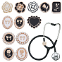 12шт. подвесные украшения в виде стетоскопа из смоляной эмали, с 304 фурнитурой из нержавеющей стали