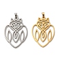 Pendentifs en acier inoxydable, Coupe au laser, charme de hibou creux