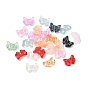 Baking Paint Transparent Glass Beads, Bowknot