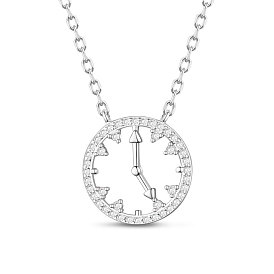 Ожерелья shegrace 925 из стерлингового серебра, с ааа класс фианитами, с печатью 925, часы