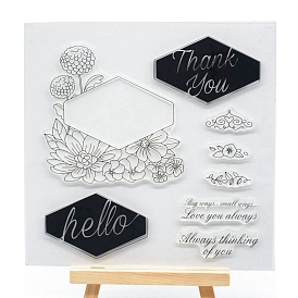 Flower Clear Silicone Stamps, for DIY Scrapbooking, Photo Album Decorative, Cards Making