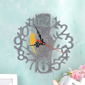 DIY Food Grade Silicone Tree of Life & Woodpecker Clock Molds, Resin Casting Molds, for UV Resin, Epoxy Resin Craft Making